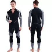 3mm Neoprene Wetsuit for Men Front Zip Full Body Diving Suit for Snorkeling S6E9