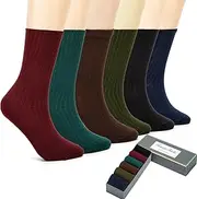 [Toauqo] Women's Casual Cotton Crew Sock With Present Box 6-Pairs Soft Comfort Work Socks