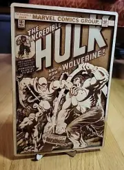 Incredible Hulk #181 Wood Lazer Art Wolverine Marvel Comic Book "RARE"