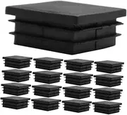 Yardenfun 20pcs Square Tube End Caps Plastic Plugs for Holes Flush Mount Hole Plugs Sturdy