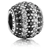 Authentic Pandora Sterling Silver Black Nautical Pave Lights Charm #791172NCK