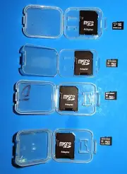 NEW TOTAL 4 MICROCENTER MICRO SD CARDS 3 32 GB=== 1 16 GB= CLASS 10+HOLDERS