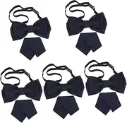 [Gadpiparty] 5 Sets Receive flowers men black suit bow tie for men men's ties bridegroom groom bow ties red bow ties for men handkerchiefs mens bow ties for suit pre-tied bow ties adjustable