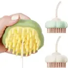 Wet or Dry Brushing Silicone Massage Comb Head Scalp Massager Hair Washing