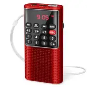 Mini Portable Pocket FM Radio Number Key Handheld MP3 Walkman Radio with Battery