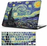 MonsDirect Case Fit for 2022 M2 Chip MacBook Pro 13 inch, 2021 2020-2016 Release M1 A2338 A2289 A2251 A2159 A1989 A1706 Hard Shell Case & Keyboard Cover for New Pro 13 with Touch Bar, Starry Night