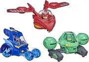 PJ Masks 3-in-1 Combiner Jet Preschool Toy Set With 3 Connecting Cars and 3 Action Figures for Kids Ages 3 and Up