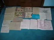 LARGE Assortment of PRESTAMPED IRON -ON Paper TRANSFERS, PATTERNS Etc. E
