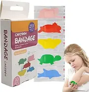 Adhesive Bandages for Kids | Cute Plasters Kids Bandages | Stickers for Wound Care Protection, Colorful Cartoon Animal Adhesive Bandage, 30 for Minor Cuts & Scrapes