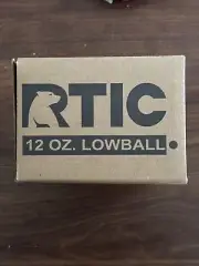 2 Pack - RTIC Cooler 12 Oz. Lowball Insulated Drink Cooler Black 18/8 SS