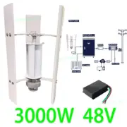 3000W 48V Wind Turbine Generator Windmill Power Kit With MPPT Charge Controller