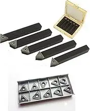 OMEX INDEXABLE TURNING TOOL BITS LATHE SET 8MM (5/16") - 5 PIECES - 10 INSERTS TCMT