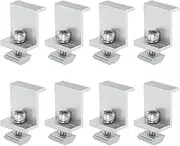 uxcell 8-Pack Solar Panel Mounting 40mm Z Clip Lightweight Corrosion-Free Aluminum Anodized Solar End Clamp for Roof/Wall/Boat/Off-Grid/RVs Solar Panel Mounting Brackets [White]