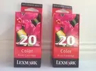 Lexmark 20 Color Printer Cartridge For Lexmark / Compaq / Lenovo x 2 Pieces!.