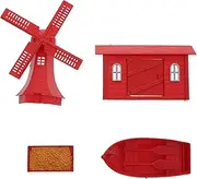 SEWOART 16pcs Red Farm Model Farm Model Decoration Simulation Farm Accessories Models Artificial Farm Accessories Model Miniature Layout Prop Sand Table Decor Mini Farm Decor Toys PVC