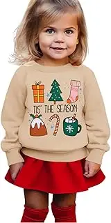 [AFUKUIA] Toddler Baby Christmas Sweatshirt Kid Boy Girl Funny Its The Season Xmas Pullover Holiday Crewneck Long Sleeve Shirt