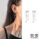 【00:00】韓國設計輕奢水鑽流蘇蝴蝶結造型夾式耳環(無耳洞耳環 耳夾 夾式耳環)