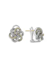 Lagos Sterling Silver & 18K Yellow Gold Love Knot Stud Earrings