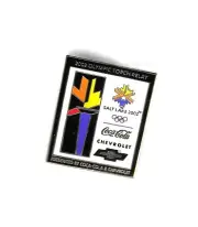 Coke & Chevrolet Salt Lake 2002 Olympic Dual Sponsor Pin
