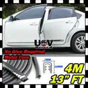 4M 13ft Black Car Door Edge Rim Guard Molding Trim Protector Strip Metal Core UU (for: Volvo)