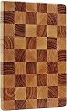 Wooden Cutting Board Checkerboard Pattern Serving Board Kitchen Cutting Board for Bread Meat Fruit Vegetables Cheese Serving Tray(29 * 40cm)