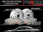 Protex Rear Brake Rotors & Ultra Pads suits Volkswagen Eos Golf V R32 VI Type R (for: Volkswagen)
