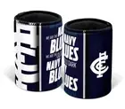 Carlton Blues AFL SONG Beer Can Bottle Cooler Stubby Holder Cosy