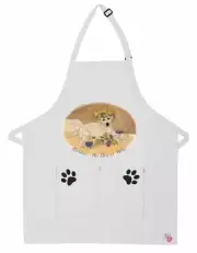 Yellow Labrador Retriever Two Pocket Bib Apron by Mary Badenhop