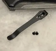Flat Black Titanium Pocket Clip For Kershaw Link 1776GRYBW Aluminum Handle