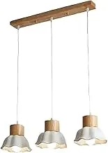 TONFON Modern Japanese Wood Chandelier Ceramic Simple E27 Pendant Light Scandinavian Creative Hanging Light for Kitchen Island Living Room Bedroom Bedside Dining Room Hallway Ceiling Light Fixture