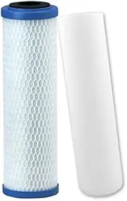 Mexi Trading Undersink Filter Set - Carbon Block & Sediment, Made in USA - Omnipure - 2 Pack