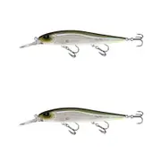 2x 13 Fishing 110mm Whipper Snapper Jerkbait Fishing Lures - Lucky Charm