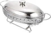 STOBAZA Self-Service Food Warmer Easy to Clean Buffet Stove Food Heating Container for Restaurant