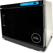 23L Black UV Electric Towel Warmer Steriliser Cabinet Beauty Spa Heat Sanitiser
