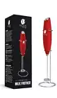 Bean Envy-Milk Frother Handheld for Coffee-ElectricBlender, Mini-RED-SHIPS FAST!