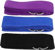 POPETPOP 3pcs Yoga Strap Reusable Stretching Bands for Daily Exercise Lightweight Portable Yoga Accessory Flexible Resistance for Home Gym Workouts