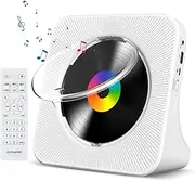 Gueray CD Player with Bluetooth Portable CD Player Desktop Wall Mountable CD Player Integrated HiFi Speaker with LCD Display Home Audio Boombox FM Radio USB Type C MP3 Music Player
