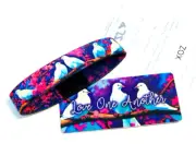 ZOX **LOVE ONE ANOTHER** Silver SMALL Wristband w/Card DOVES