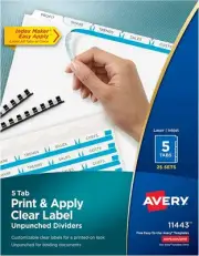 AVERY AVE11443 - Index Maker Clear Label Divider