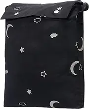 Amazon Basics Portable Window Blackout Curtain Shade with Suction Cups for Travel, Kids, and Baby Nursery - 1.27m x 1.98m, Moon & Stars - 1-Pack