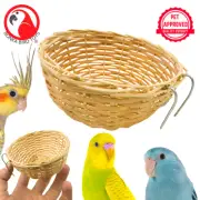Bonka Bird Toys 1687 Natural Bamboo Nest Small Easy Install Parrot Cage Canary