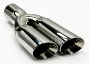 Exhaust Tip 2.25" Inlet 3.00" Outlet 13.00" long WDWDRS30013-225-HP-SS Dual Roun