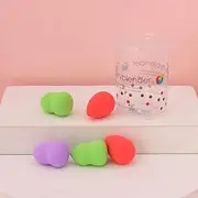 Namzi Beauty Sponge Set 5 Pack, Makeup Blender Sponge For Liquid & Cream Makeup, Buildable Coverage, Foundation Sponge For Natural Base, Latex-Free Foam with Storage Box，Mixed color A60