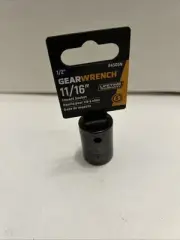 Gearwrench 84505N 11/16”-1/2" Drive 6 Point Impact Socket, New