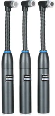 Shure Beta 98AMP/C-3PK Cardioid Condenser Gooseneck Microphone with XLR Preamp -
