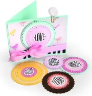 Sizzix Framelits Circle Sentiments 10pc, 5 stamps #662347 Retail $17.99 Whitlock