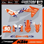 KTM 50 65 MOTOCROSS GRAPHICS CUSTOM MX GRAPHICS DECALS SX50 SX65 HOLT ORG/WHI