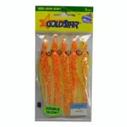 Silver Horde 10808139 Squid (Octopus 3.5) (4¼”) 5/pkg. Glow/Flame Spatter