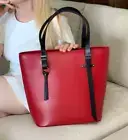 Women Lady Leather Handbag Shoulder Messenger Satchel Tote Bag Red Purse