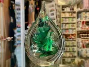 Crystal Glass Drop Paperweight Blue & Green - Nobilé Glassware